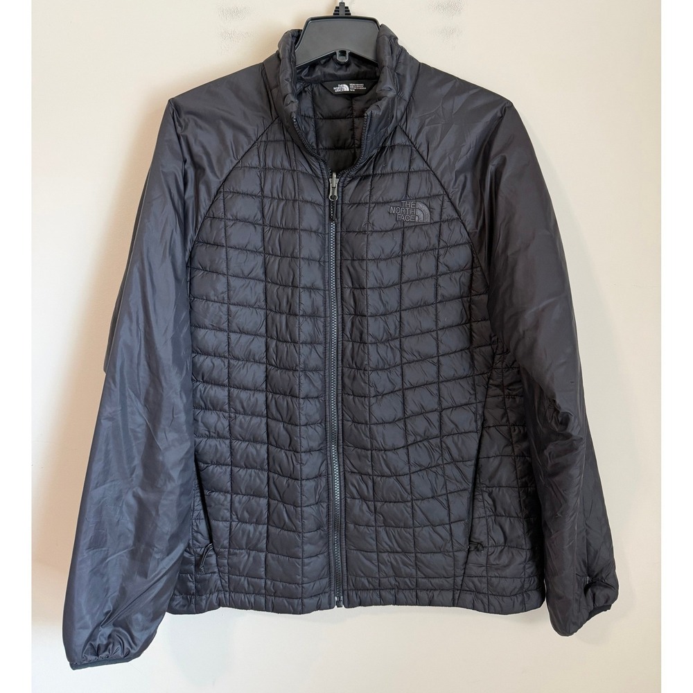 The North Face Mens Quilted Thermoball Eco Full Zip Puffer Jacket Size M Black